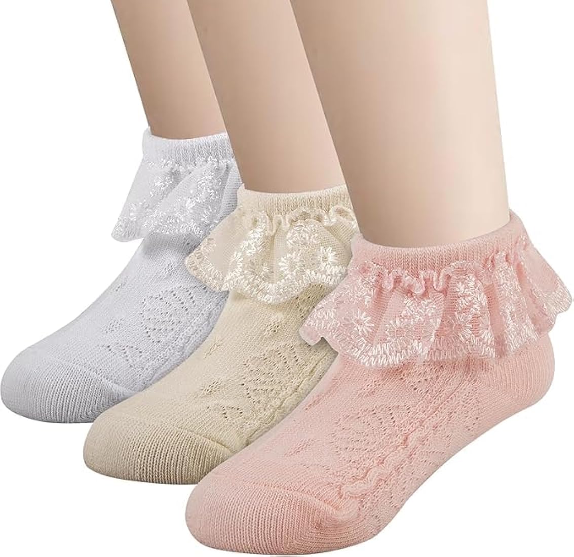 Ruffled Hosiery Socks for Girls – Party Wear Edition (Pack of 2)