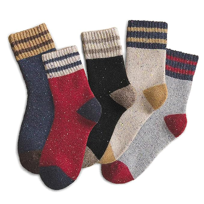 Winter-Ready Woolen Crew Socks – Unisex Comfort Pack