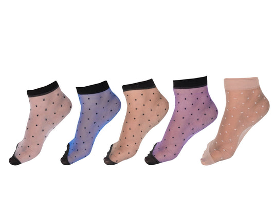 Net Hosiery Ankle Socks for Women – Transparent Lace Style