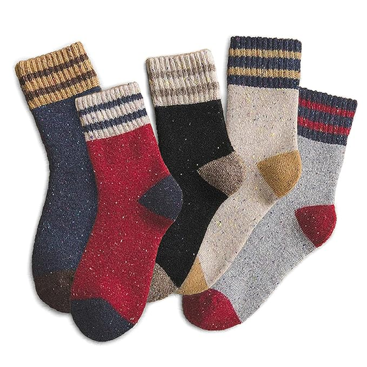Winter-Ready Woolen Crew Socks – Unisex Comfort Pack