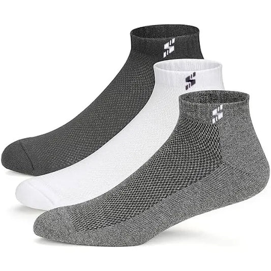 Athletic Cushioned Sports Socks – Breathable & Durable (Pack of 3)